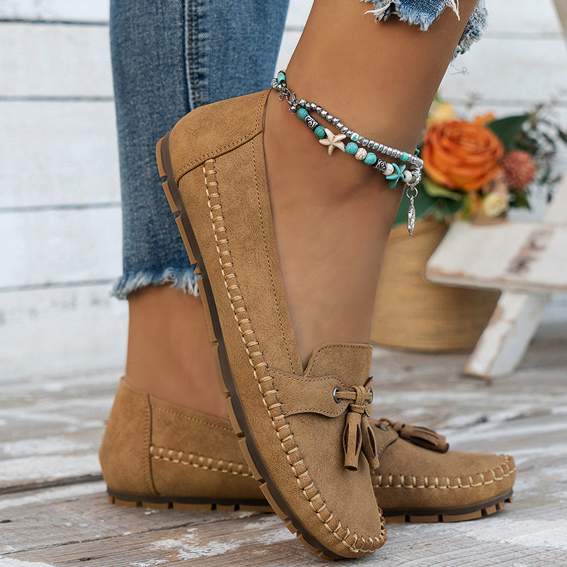 Mocassins orthopédiques à glands pour femme