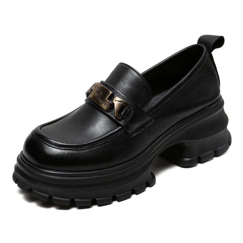 Mocassins pour femme à plateforme et chaîne moderne
