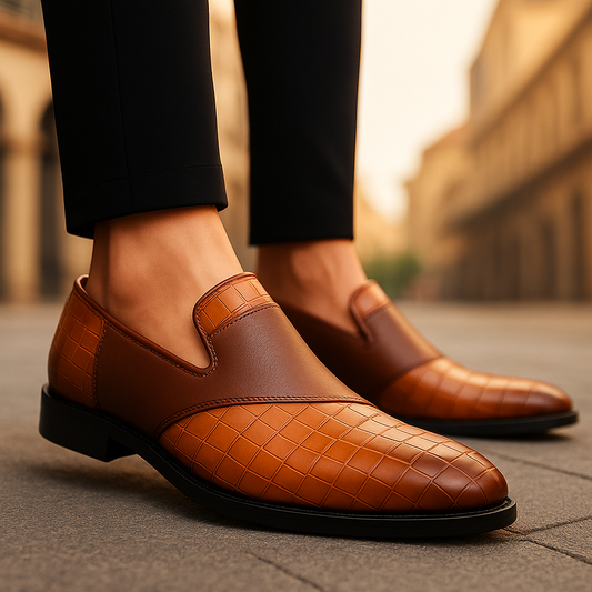 Mocassins texturés à enfiler