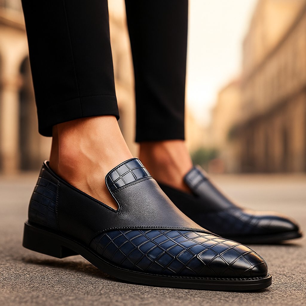 Mocassins texturés à enfiler