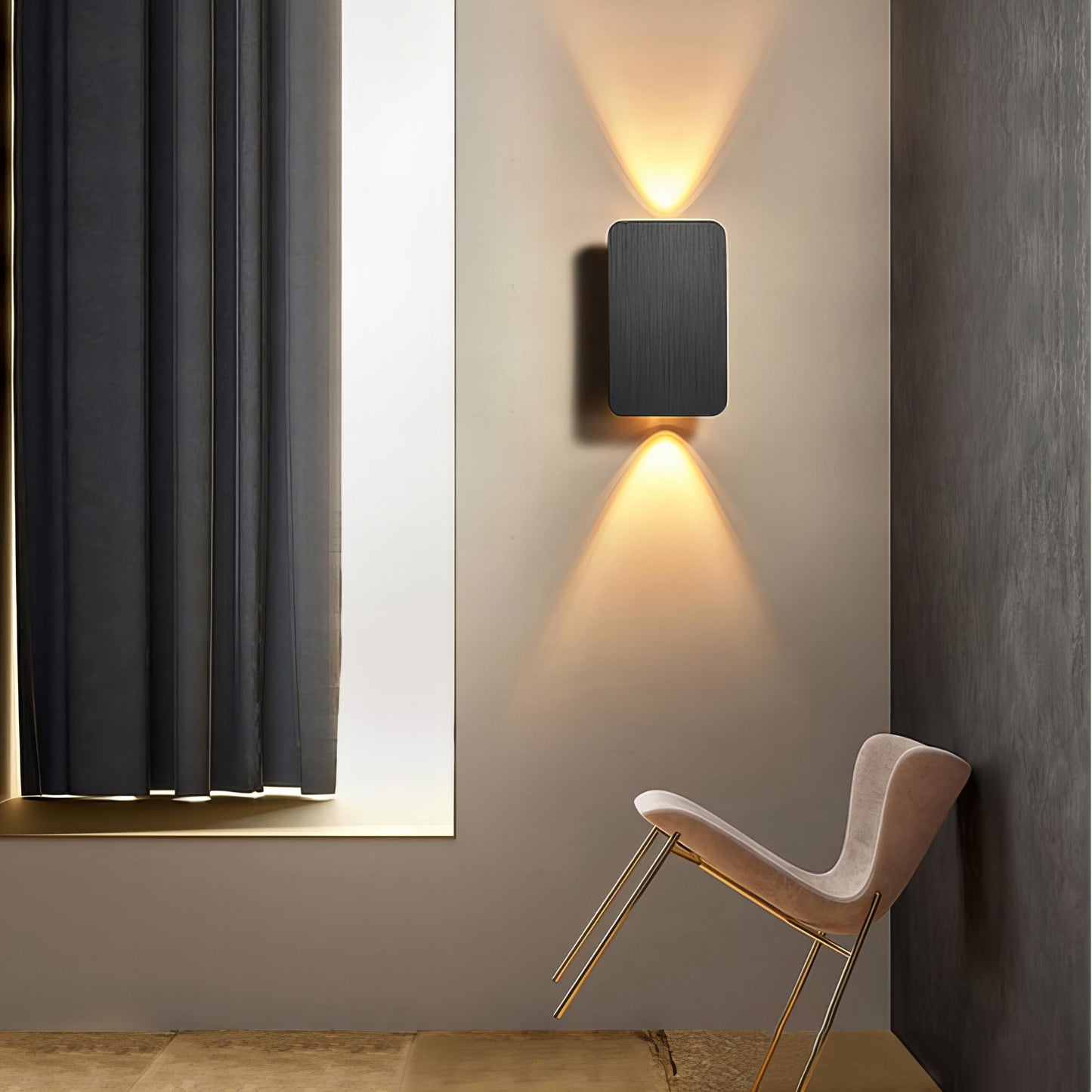 Modern Metal Rectangular LED Wall Lamp Indoor