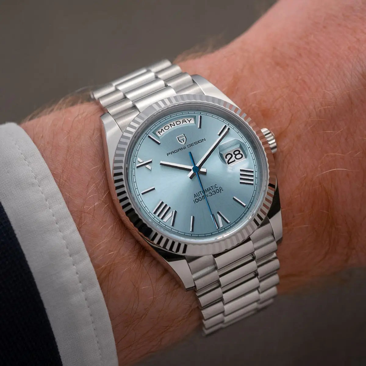 Montre automatique élégante pour homme avec affichage de la date