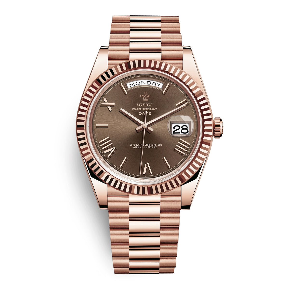 Montre automatique pour homme avec affichage du jour et de la date – Intemporelle et élégante