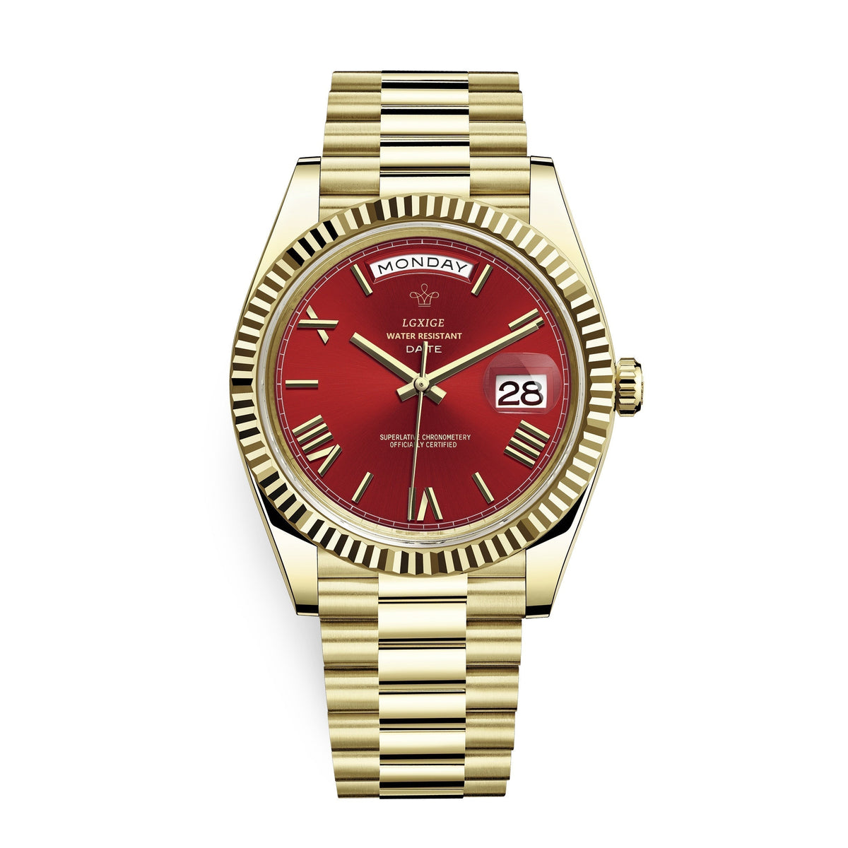 Montre automatique pour homme avec affichage du jour et de la date – Intemporelle et élégante