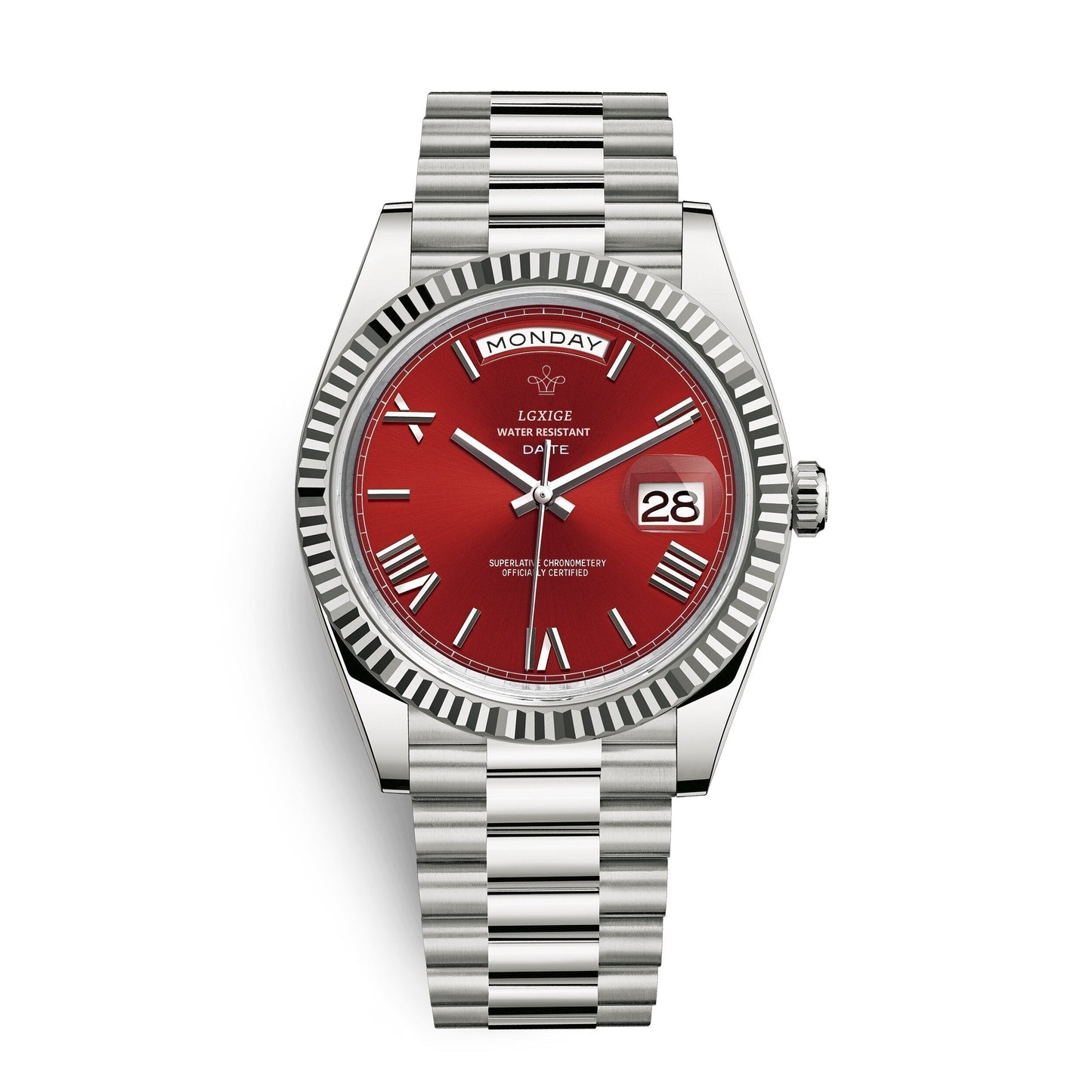 Montre automatique pour homme avec affichage du jour et de la date – Intemporelle et élégante
