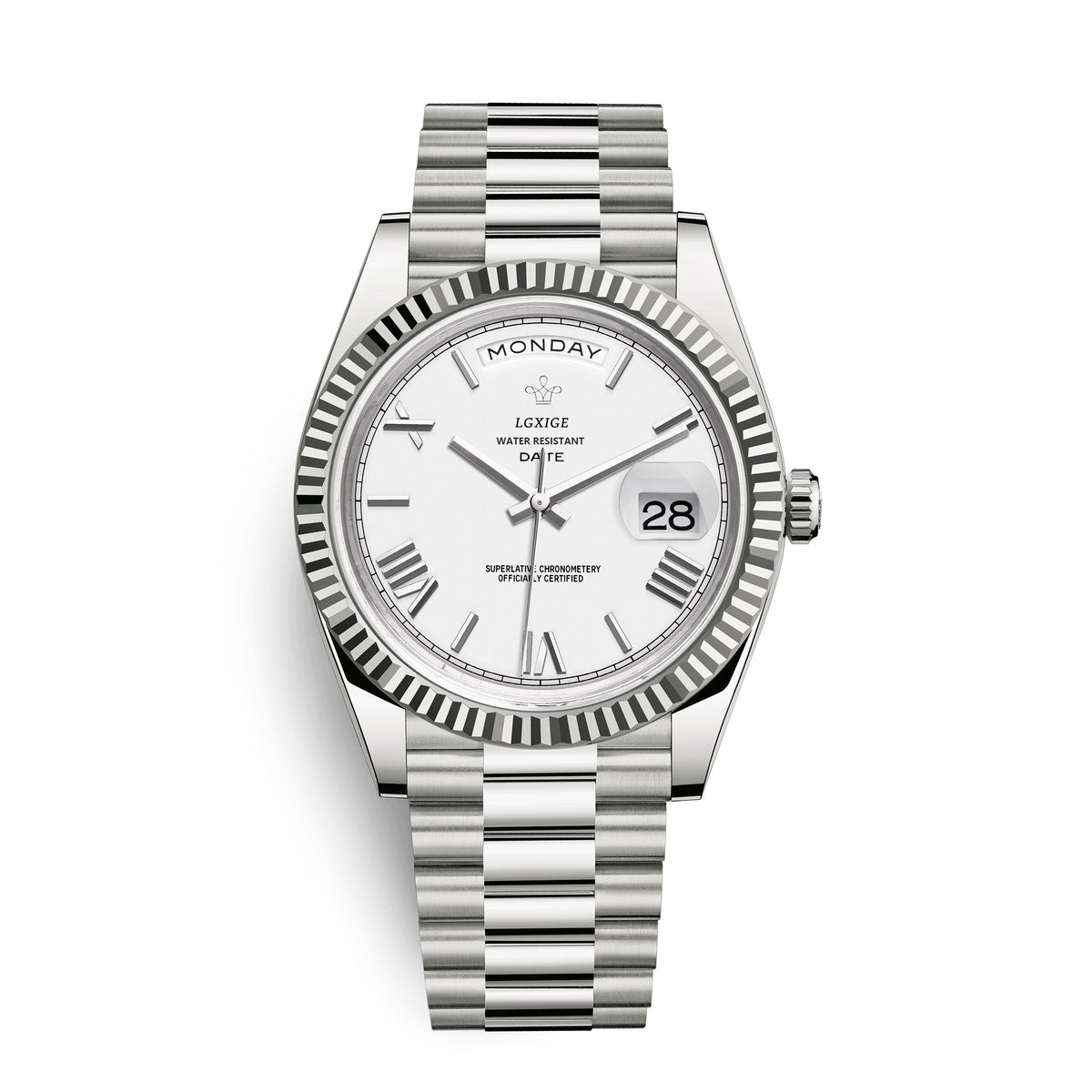 Montre automatique pour homme avec affichage du jour et de la date – Intemporelle et élégante