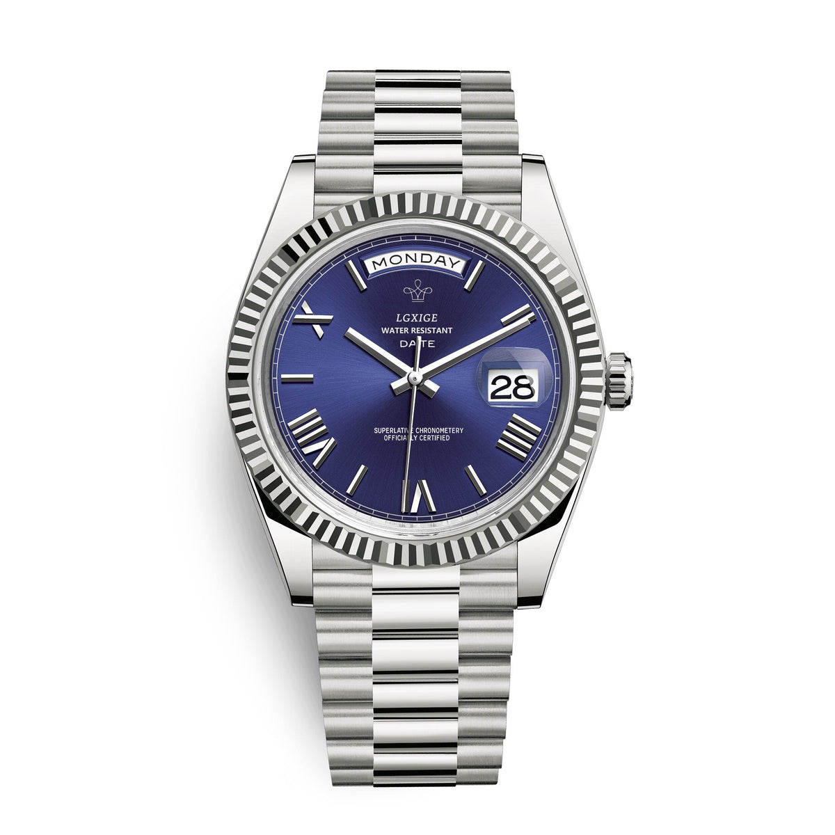 Montre automatique pour homme avec affichage du jour et de la date – Intemporelle et élégante