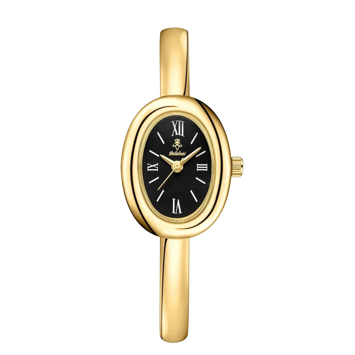 Montre-bracelet jonc ovale élégante: moderne et classique