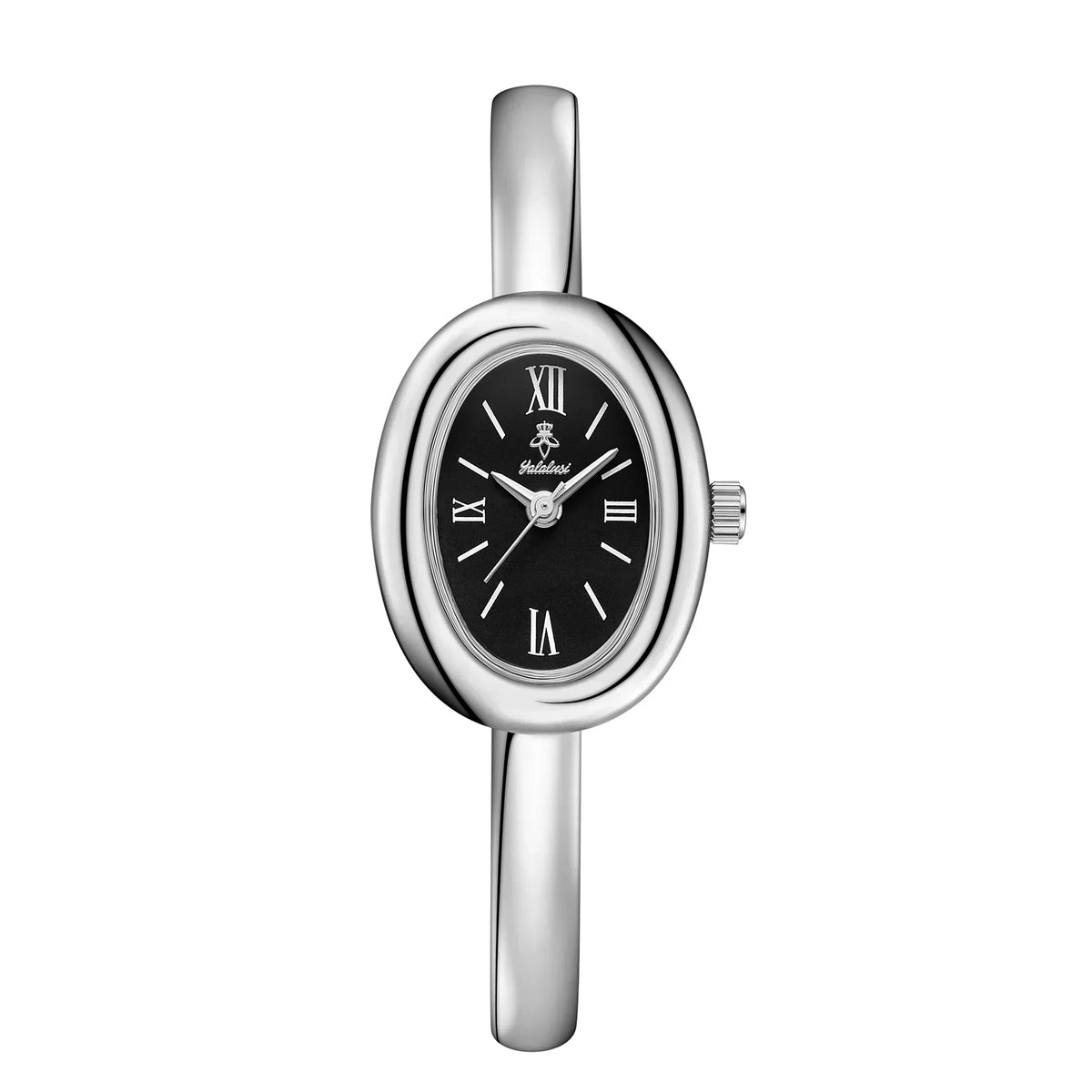 Montre-bracelet jonc ovale élégante: moderne et classique