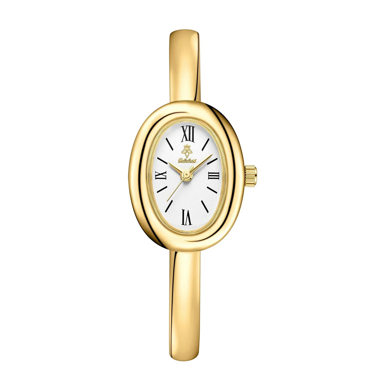 Montre-bracelet jonc ovale élégante: moderne et classique