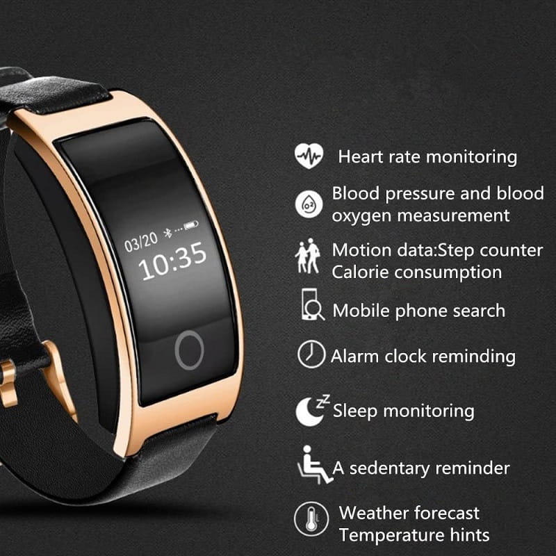 Montre bracelet lecteur de tension artérielle et fréquence cardiaque