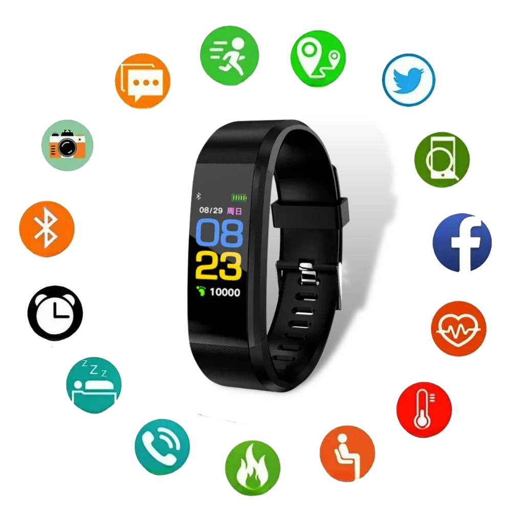 Montre connectée adaptée aux séniors avec fonctionnalités de suivi de la santé