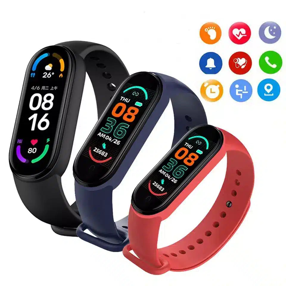 Montre connectée avec moniteur de pouls et de pression artérielle (résistante à l'eau et à la poussière)
