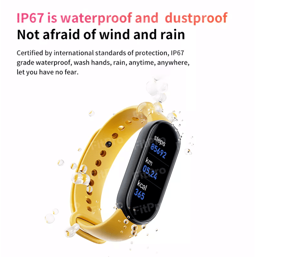 Montre connectée avec moniteur de pouls et de pression artérielle (résistante à l'eau et à la poussière)