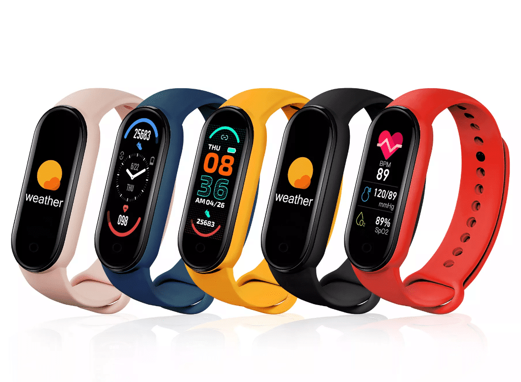 Montre connectée avec moniteur de pouls et de pression artérielle (résistante à l'eau et à la poussière)