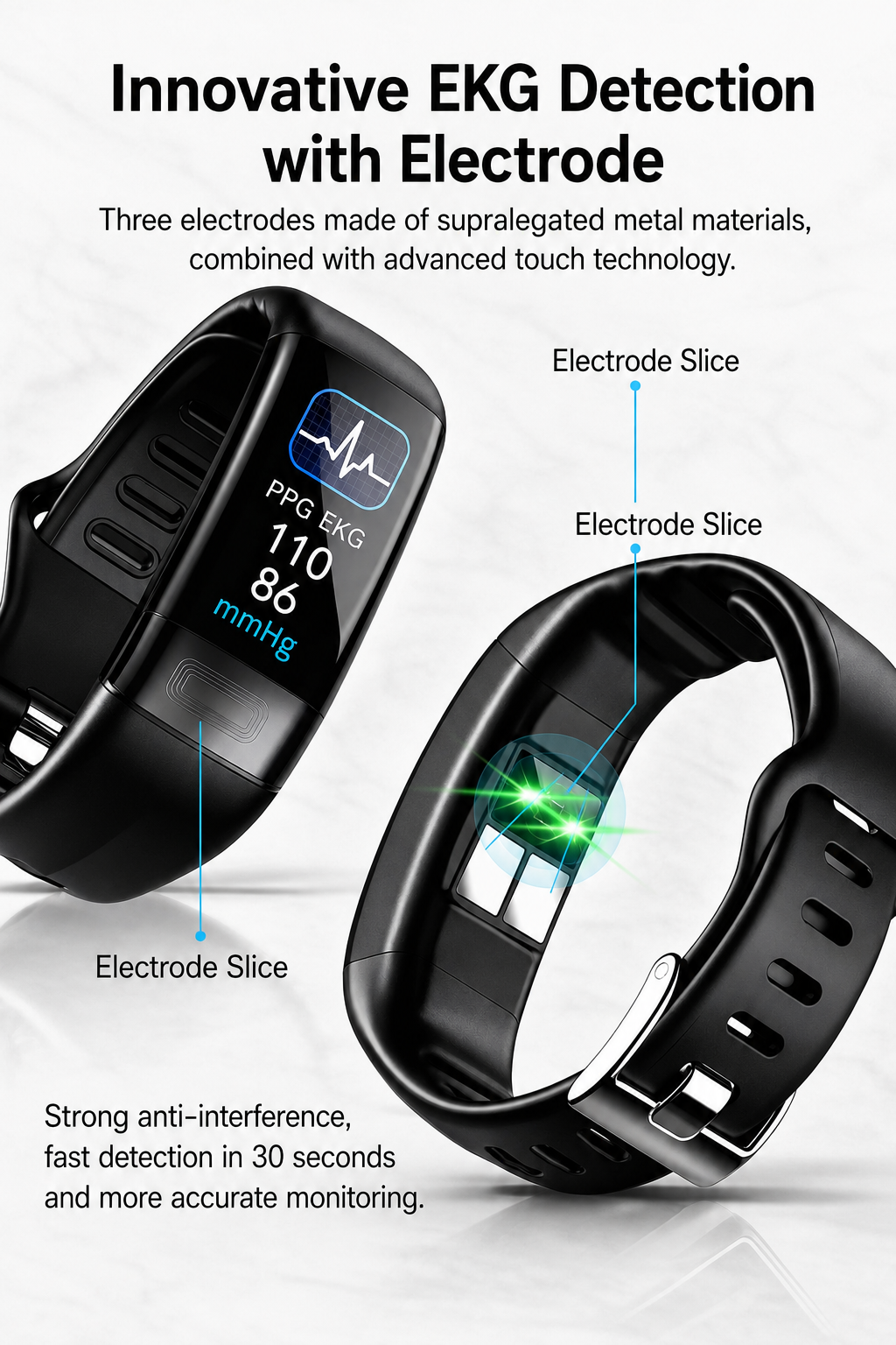 Montre connectée avec suivi de santé, ECG, tension artérielle et suivi du sommeil
