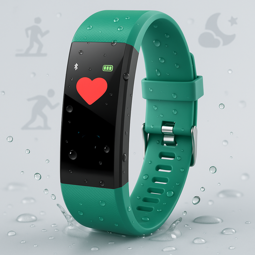 Montre connectée étanche avec suivi de la fréquence cardiaque et Bluetooth – idéale pour un mode de vie actif et le suivi de la condition physique