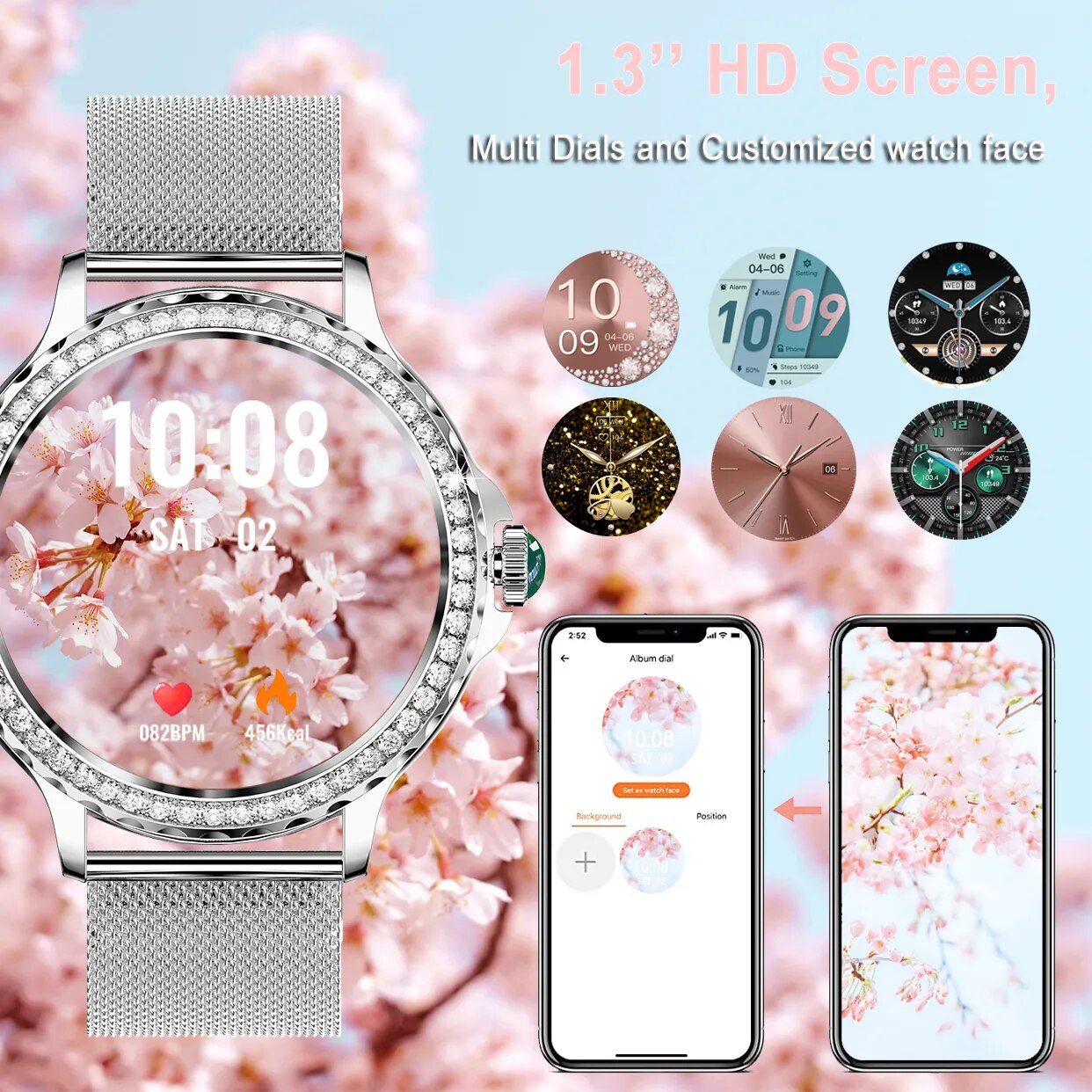 Montre connectée multifonction pour femme