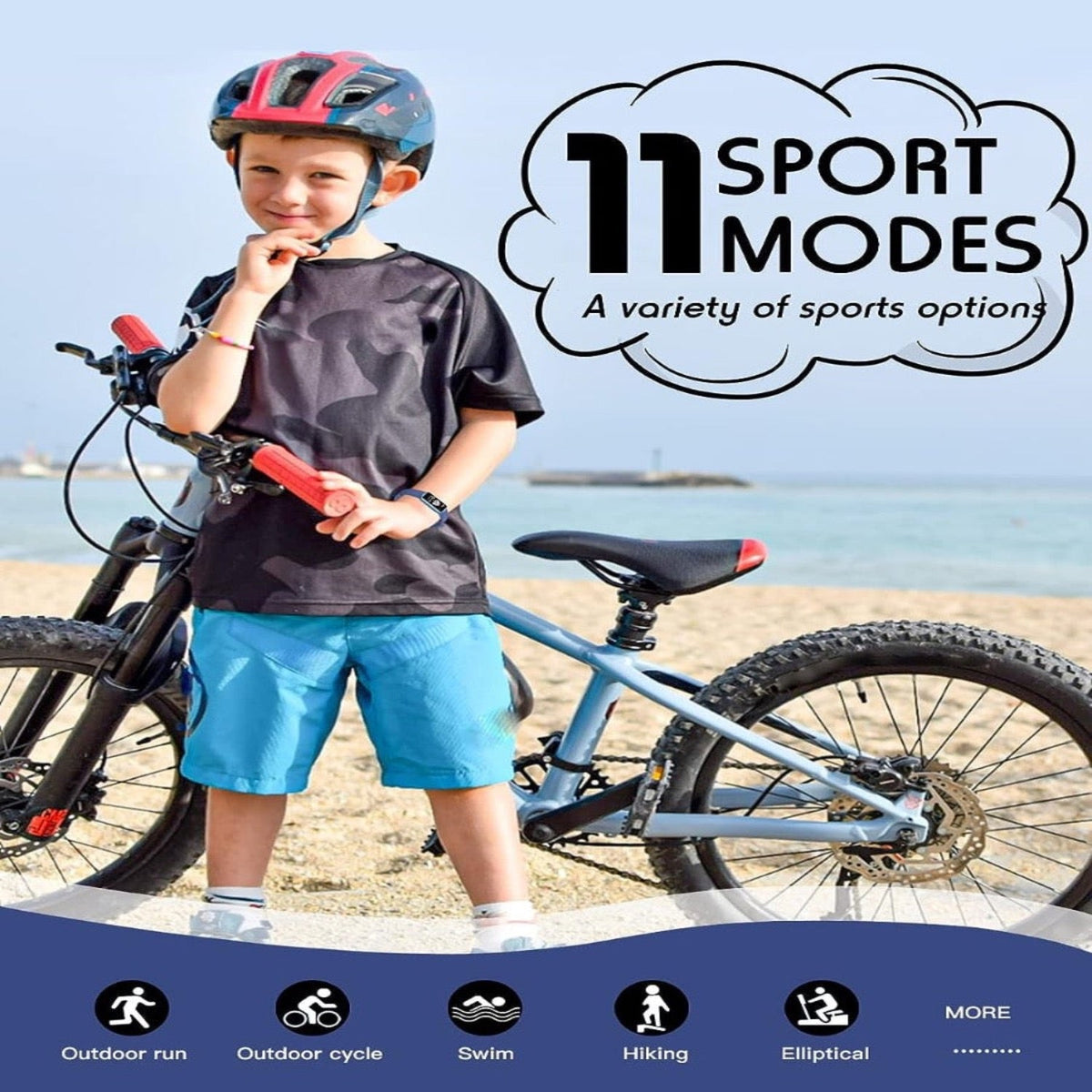 Montre connectée pour enfant avec GPS, suivi de la condition physique et fonctions de santé