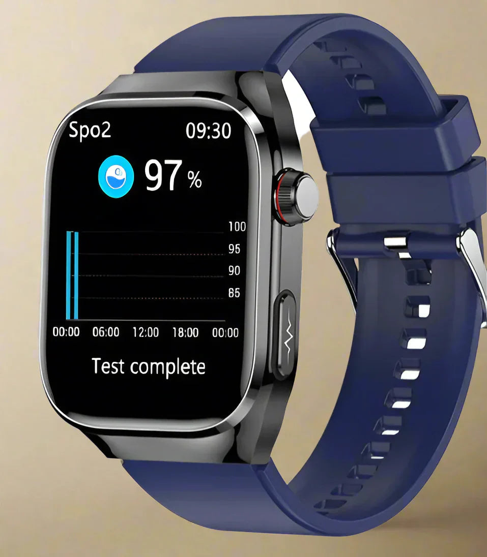 Montre connectée santé avec ECG et écran AMOLED 2,04 – suivi de la fréquence cardiaque, de la glycémie et plus encore