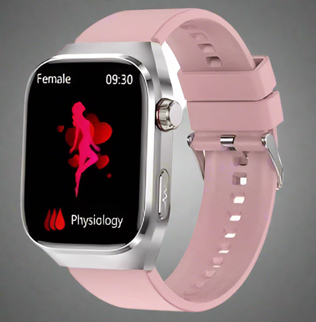 Montre connectée santé avec ECG et écran AMOLED 2,04 – suivi de la fréquence cardiaque, de la glycémie et plus encore