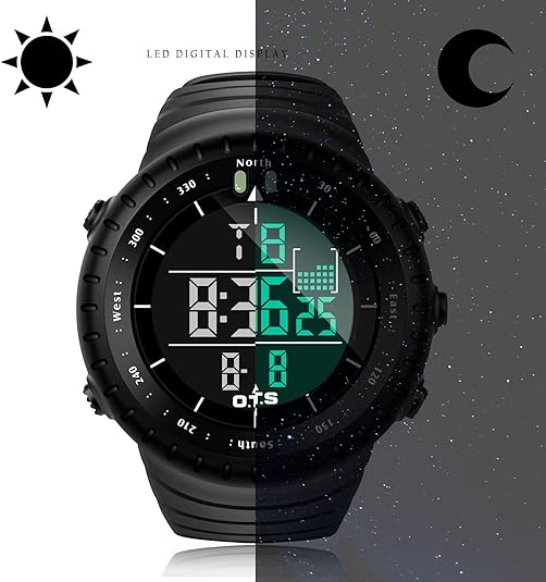 Montre de sport numérique étanche pour homme