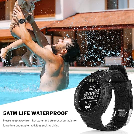 Montre de sport numérique étanche pour homme