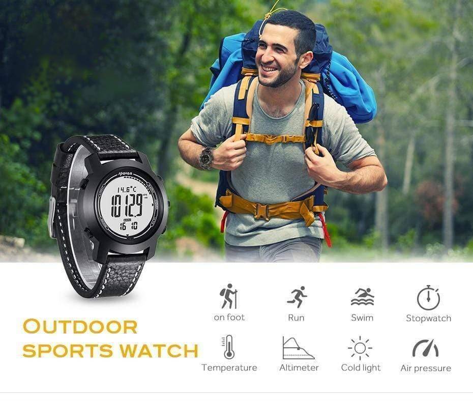 Montre de sport numérique outdoor avec boussole