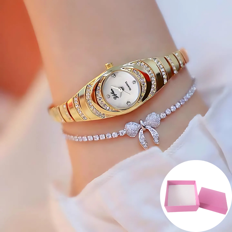 Montre élégante: montre moderne et élégante pour femme avec coffret cadeau