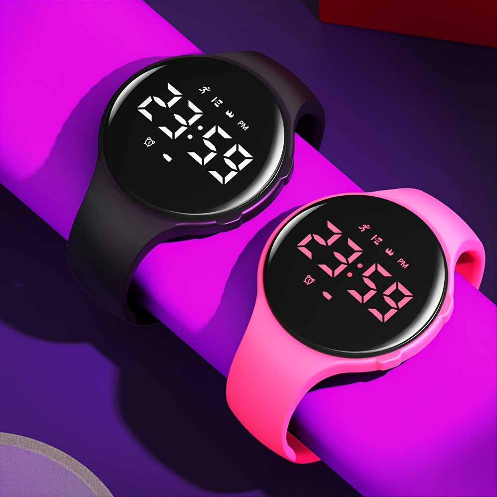 Montre podomètre numérique à LED avec alarme vibrante – tracker d'activité pour enfant