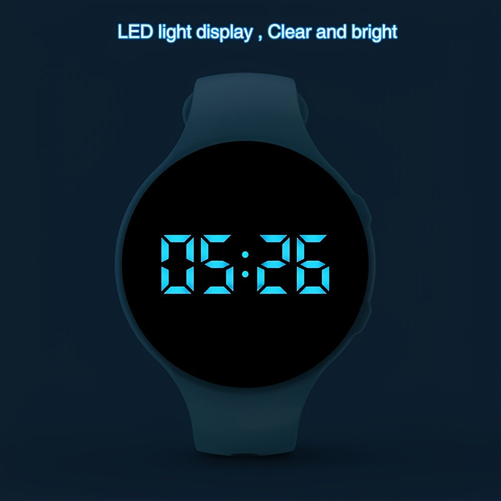 Montre podomètre numérique à LED avec alarme vibrante – tracker d'activité pour enfant