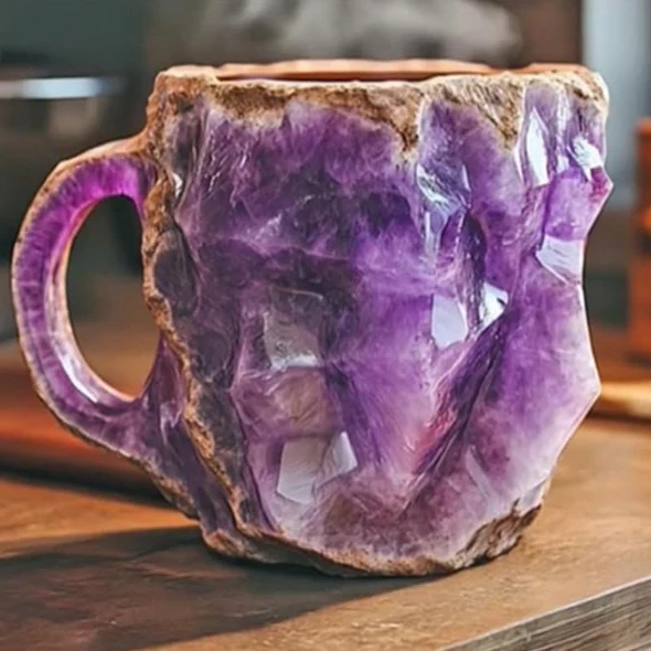 Mug en cristal 180ml – Design quartz élégant