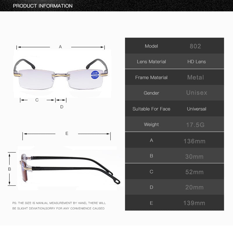 Multifocal Reading Glasses with Blue Light Protection – VisionPlus