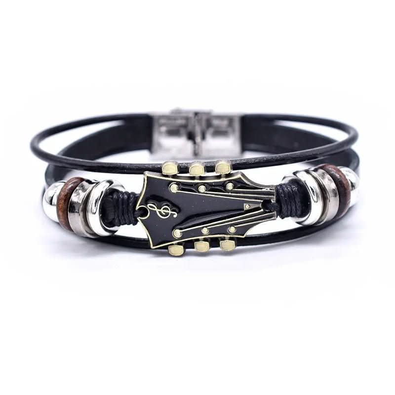 MUSIKSTRUM – Leather Bracelet with Guitar-Inspired Design