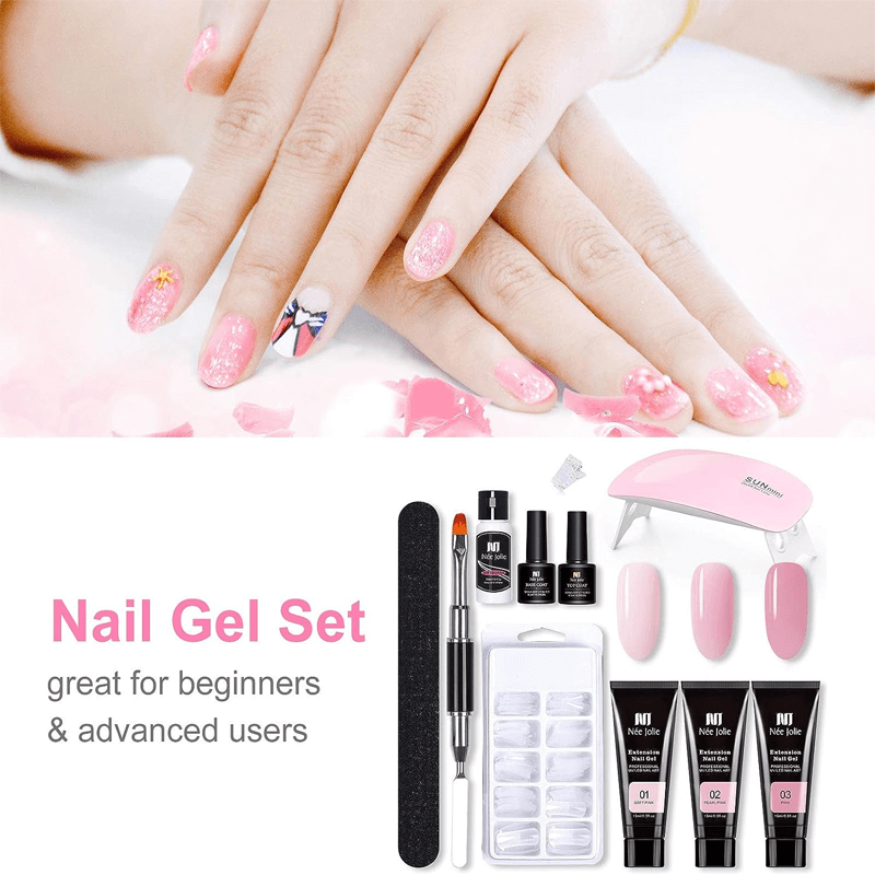 Nail Extension Kit with UV Lamp Set