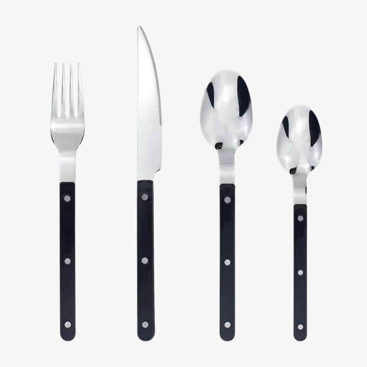 Olvoria | 24-piece stainless steel cutlery set with engraving