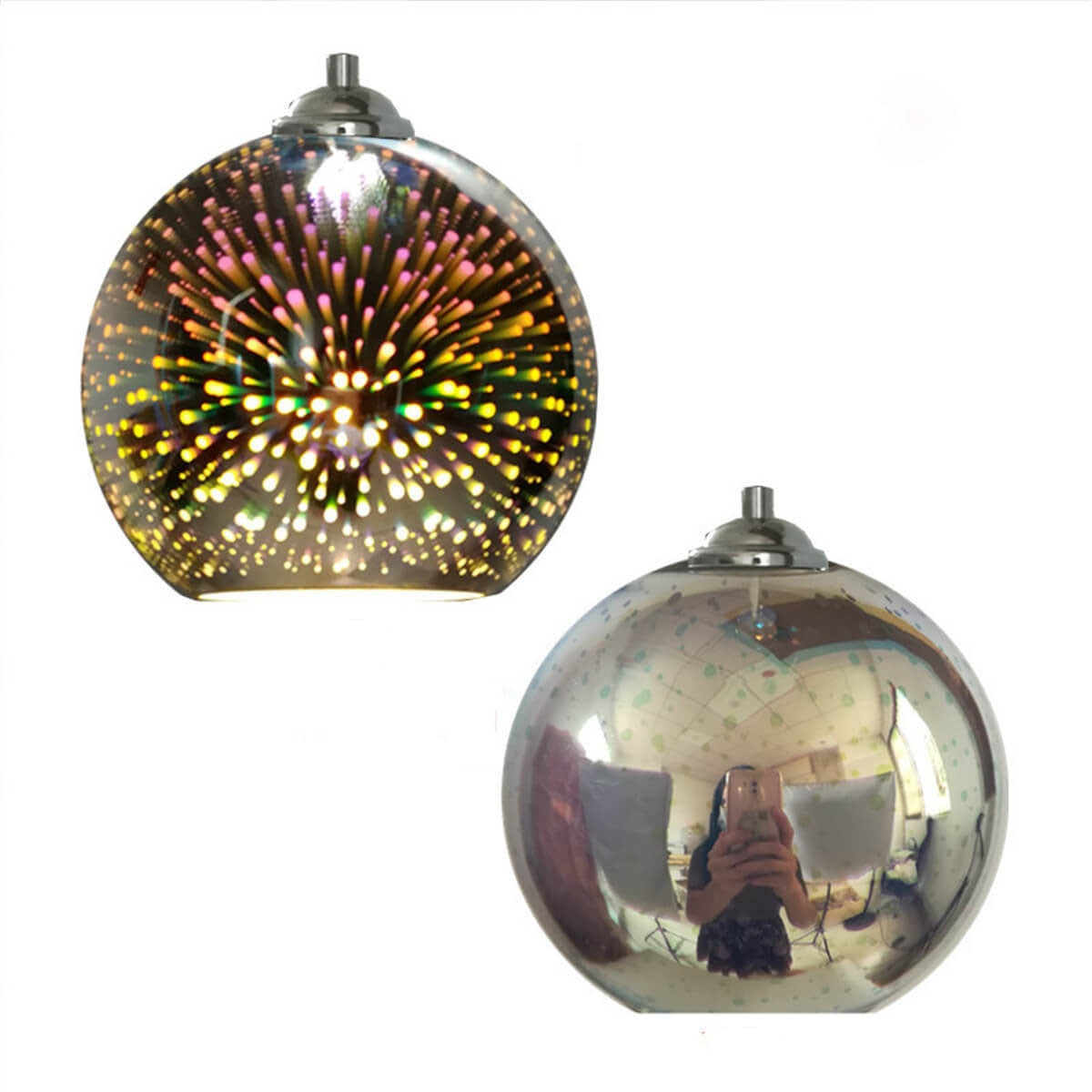Olvoria | 3D Firework Glass Pendant Light | Creative Colored Glass Design