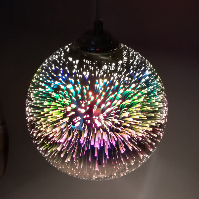 Olvoria | 3D Firework Glass Pendant Light | Creative Colored Glass Design