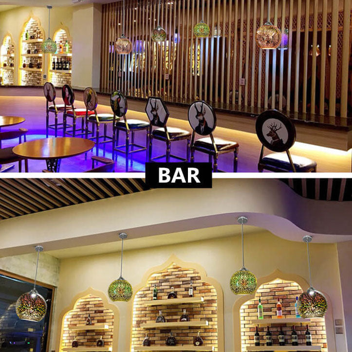 Olvoria | 3D Firework Glass Pendant Light | Creative Colored Glass Design