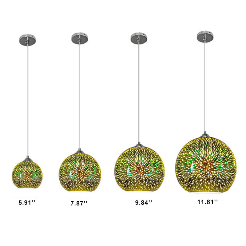 Olvoria | 3D Firework Glass Pendant Light | Creative Colored Glass Design