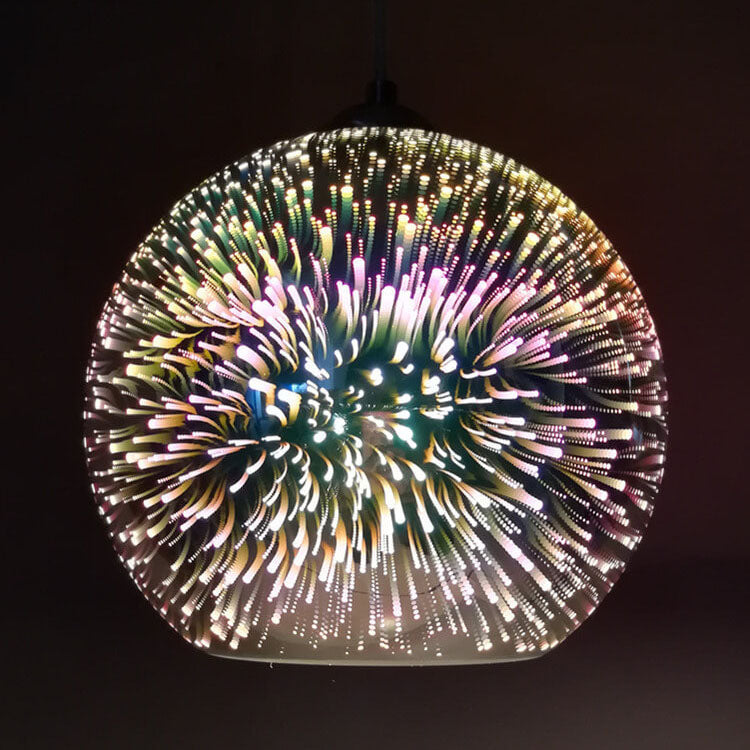 Olvoria | 3D Firework Glass Pendant Light | Creative Colored Glass Design