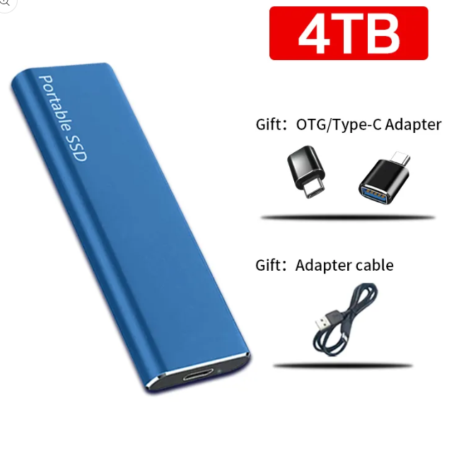 Olvoria | 4TB USB-C Portable External Hard Drive for PC & Mac