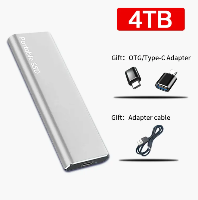 Olvoria | 4TB USB-C Portable External Hard Drive for PC & Mac