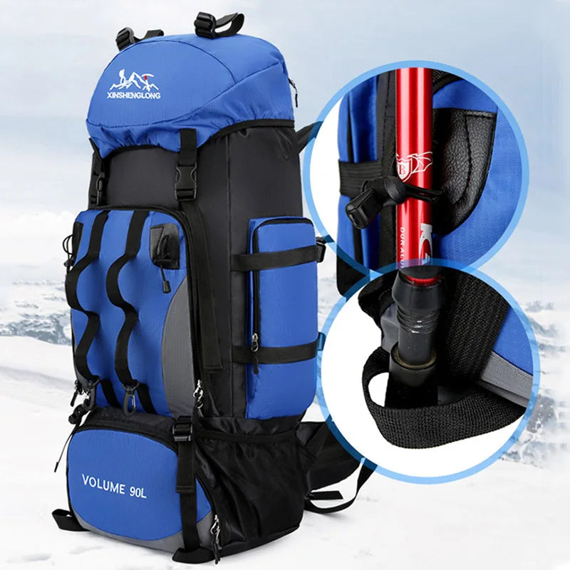 Olvoria | 90L Waterproof Hiking & Camping Backpack