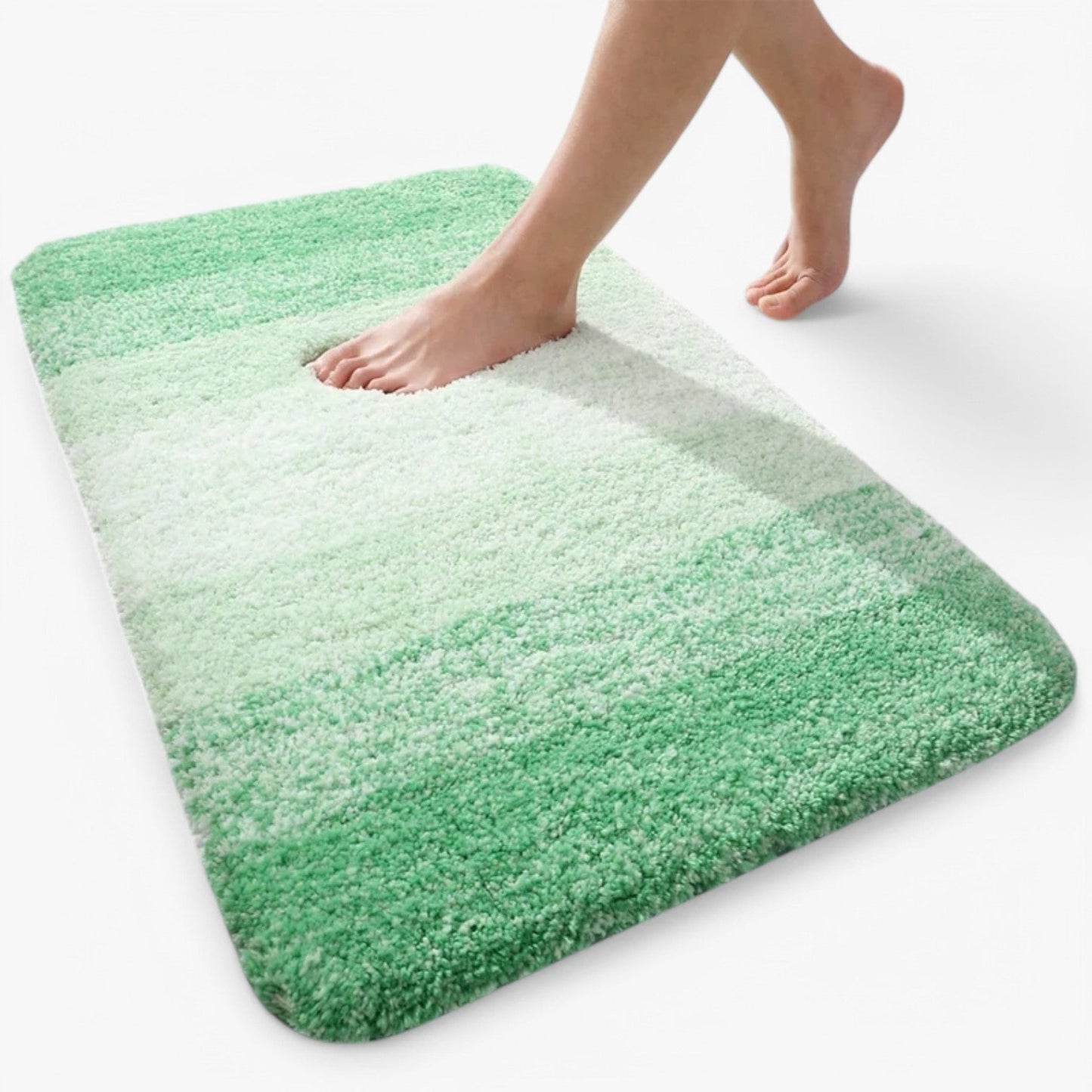 Olvoria | Absorbent Non-Slip Bath Mat with Graduated Stripes