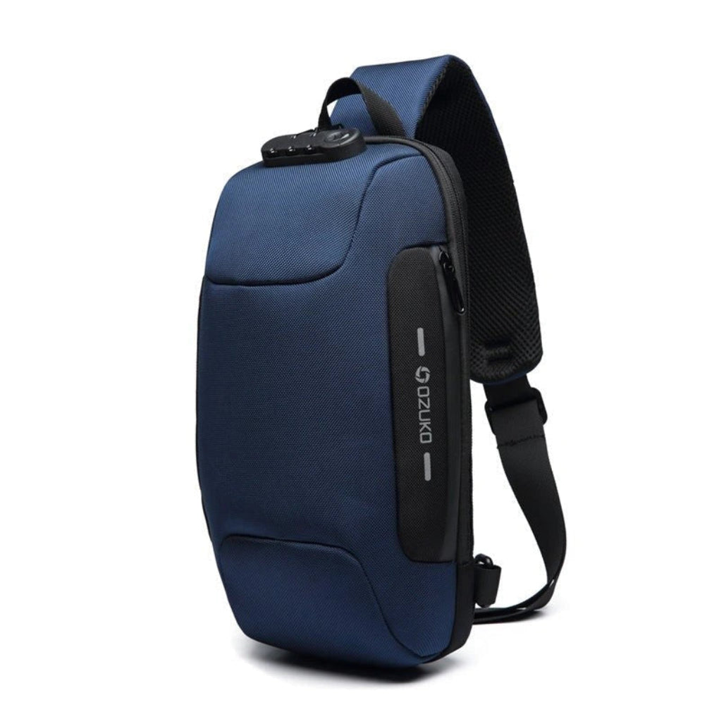 Olvoria | Anti-Theft USB Charging Sling Bag with Lock
