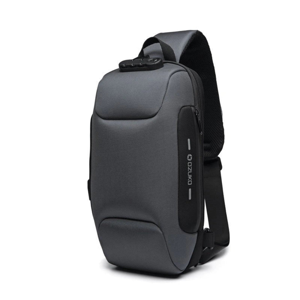 Olvoria | Anti-Theft USB Sling Bag with Lock