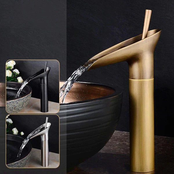 Olvoria | Antique Waterfall Bathroom Faucet