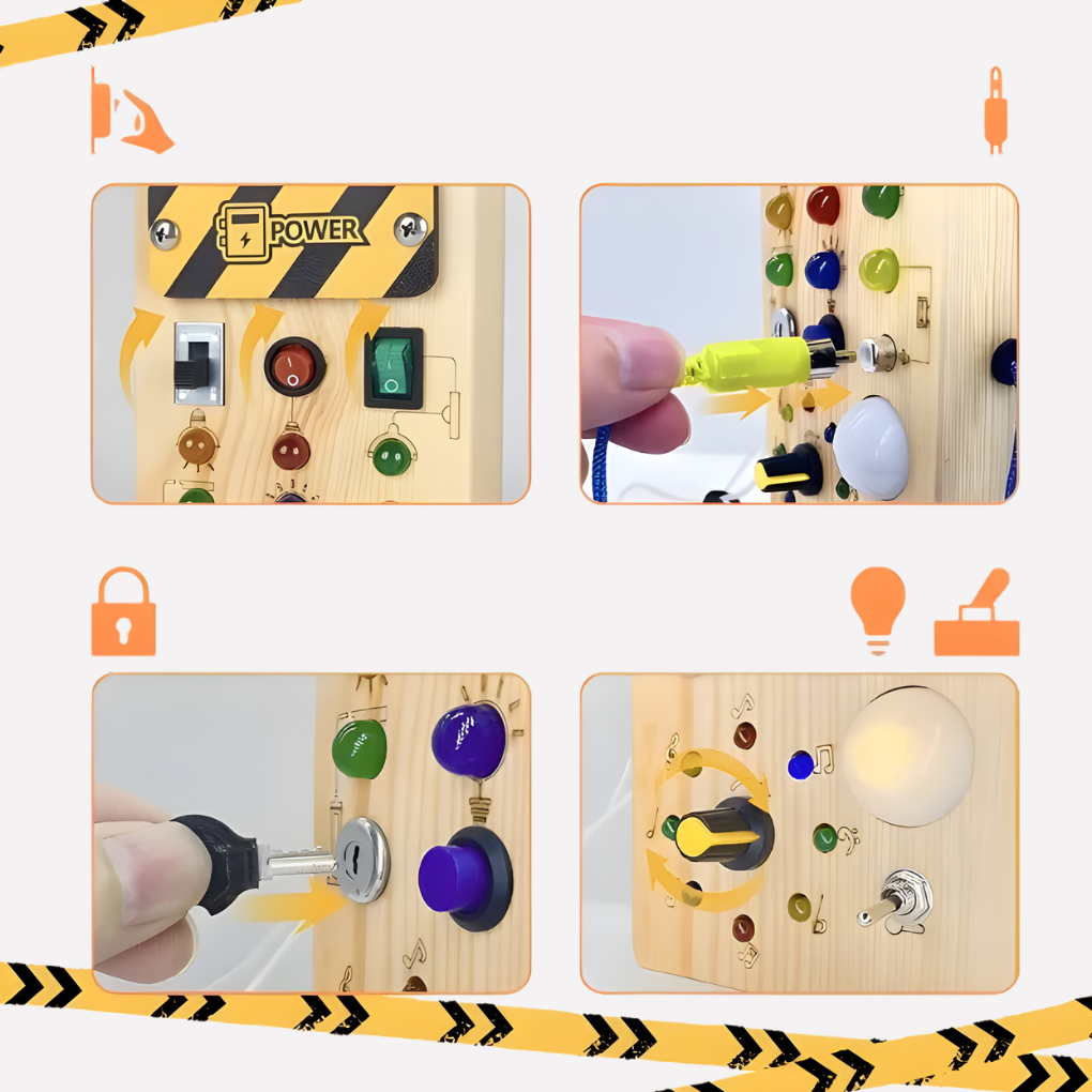 Olvoria | Baby Activity Board with LED Lights