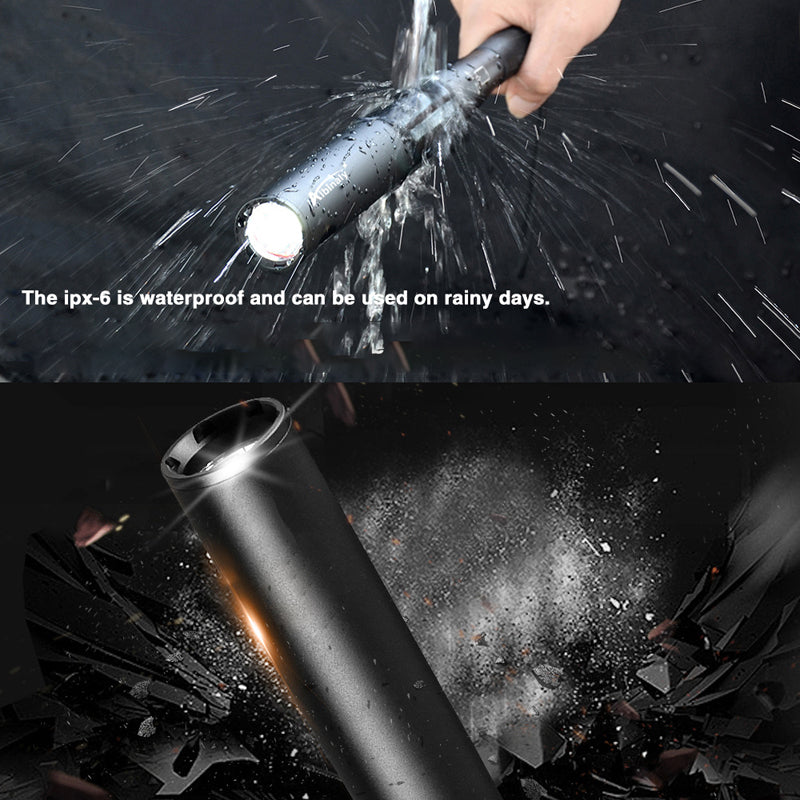 Olvoria | Baseball Bat Shaped LED Flashlight | Aluminum Alloy, 3 Lighting Modes | Emergency & Utility Use